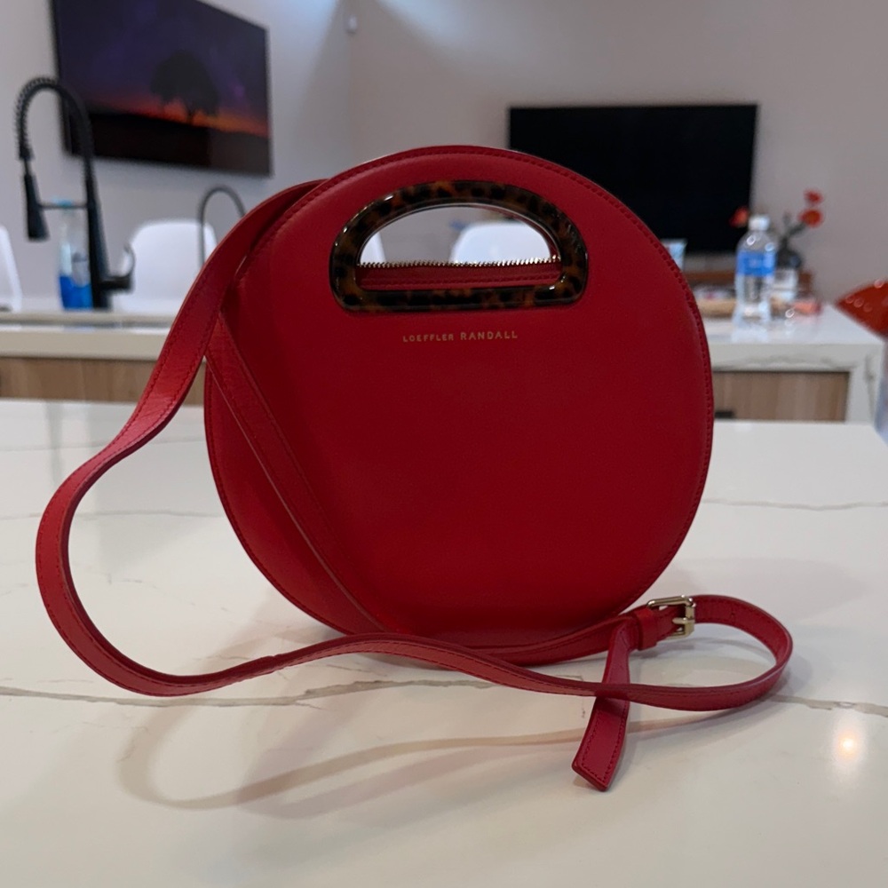 Loeffler Randall Red Mini Bag with Structured Design - Picture 2 of 9